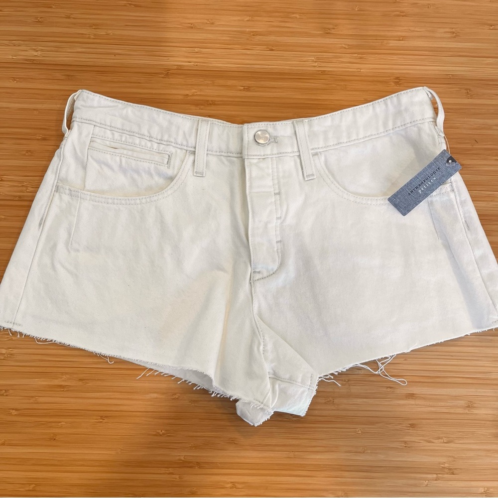 PILCRO Women's Ivory 30P‎ Everyday Shorts White Denim Cotton NWT Beach Summer